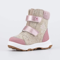 257007-41 беж-роз ботинки малодетская Войлок