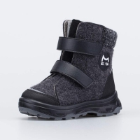 257007-42 сер-чер ботинки малодетская Войлок