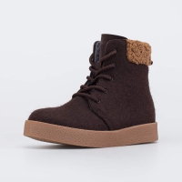 857017-41 коричнев. ботинки женская Войлок