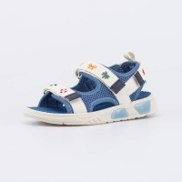 521062-11 син-беж туфли пляжные дошкольная, школьная Текстиль